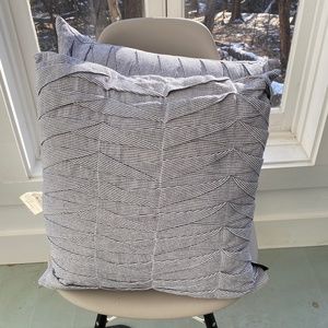 TWO Navy and White Tahari Home Pillows w/Inserts